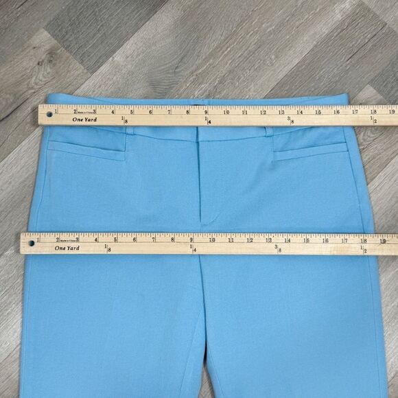 Banana Republic Lace Up Ankle Sloan Crop Pants Sky Blue 8 Long - Picture 12 of 15